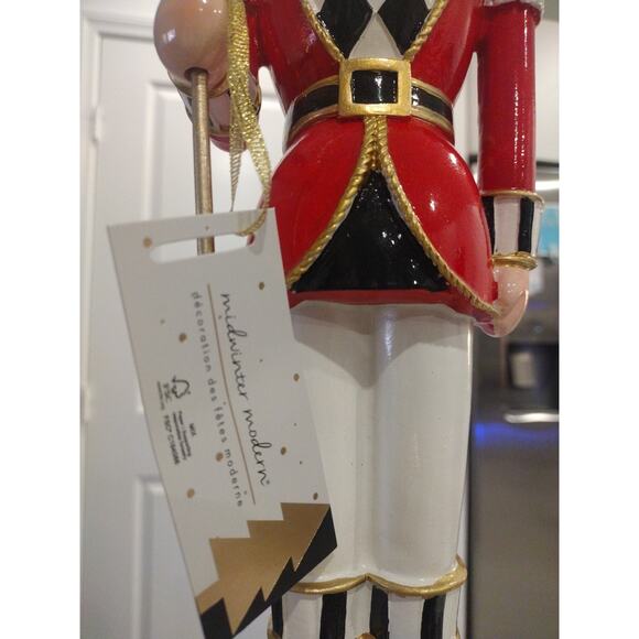 NEW~ Mackenzie Childs Inspired Courtly Check Christmas Nutcracker - Picture 3 of 5